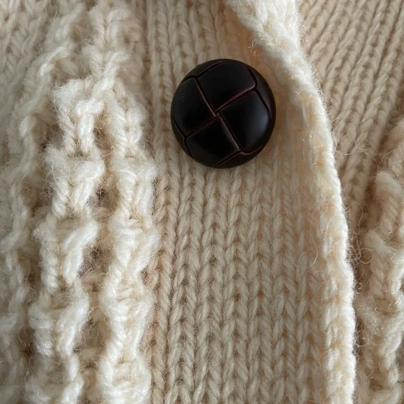 Bonner of Ireland handloomed wool shawl collar sweater UNISEX vintage vtg - Picture 2 of 5